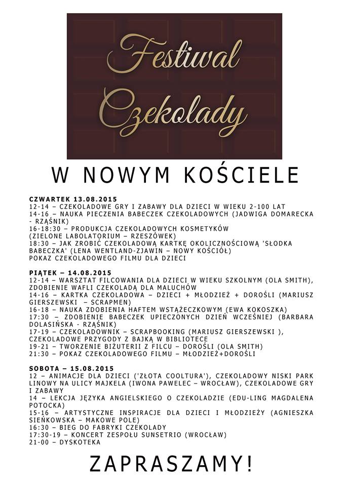 ZŁOTORYJA. Słodko w Nowym Kościele