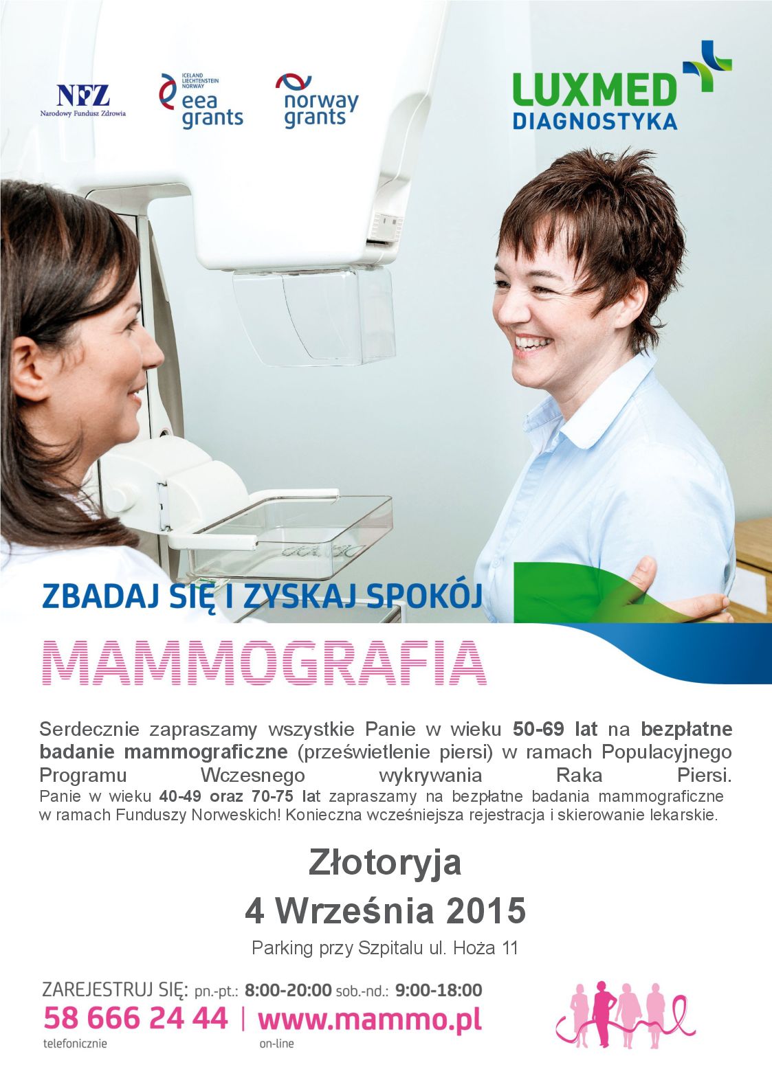 ZŁOTORYJA. Bezpłatnie zbadają piersi