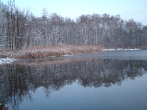 zamarznięte jezioro