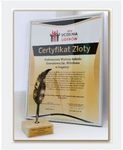 Złoty Certyfikat Uczelnia Liderów