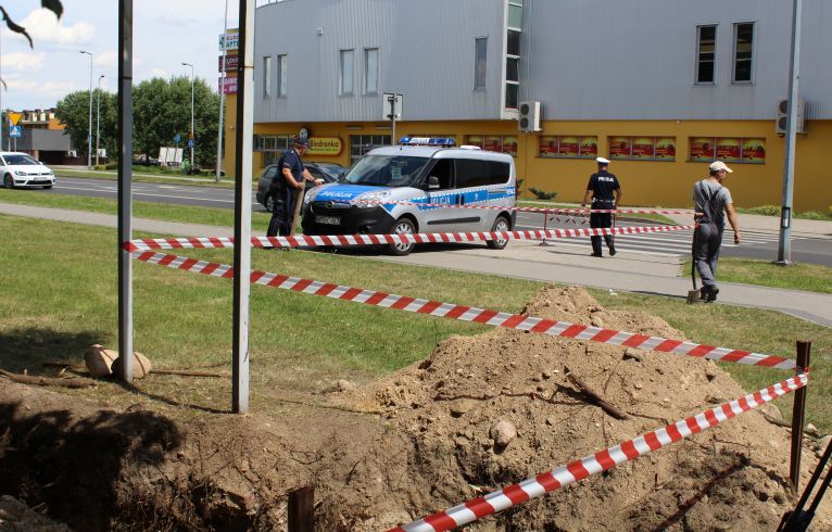 LUBIN. Niewybuch przy szpitalu
