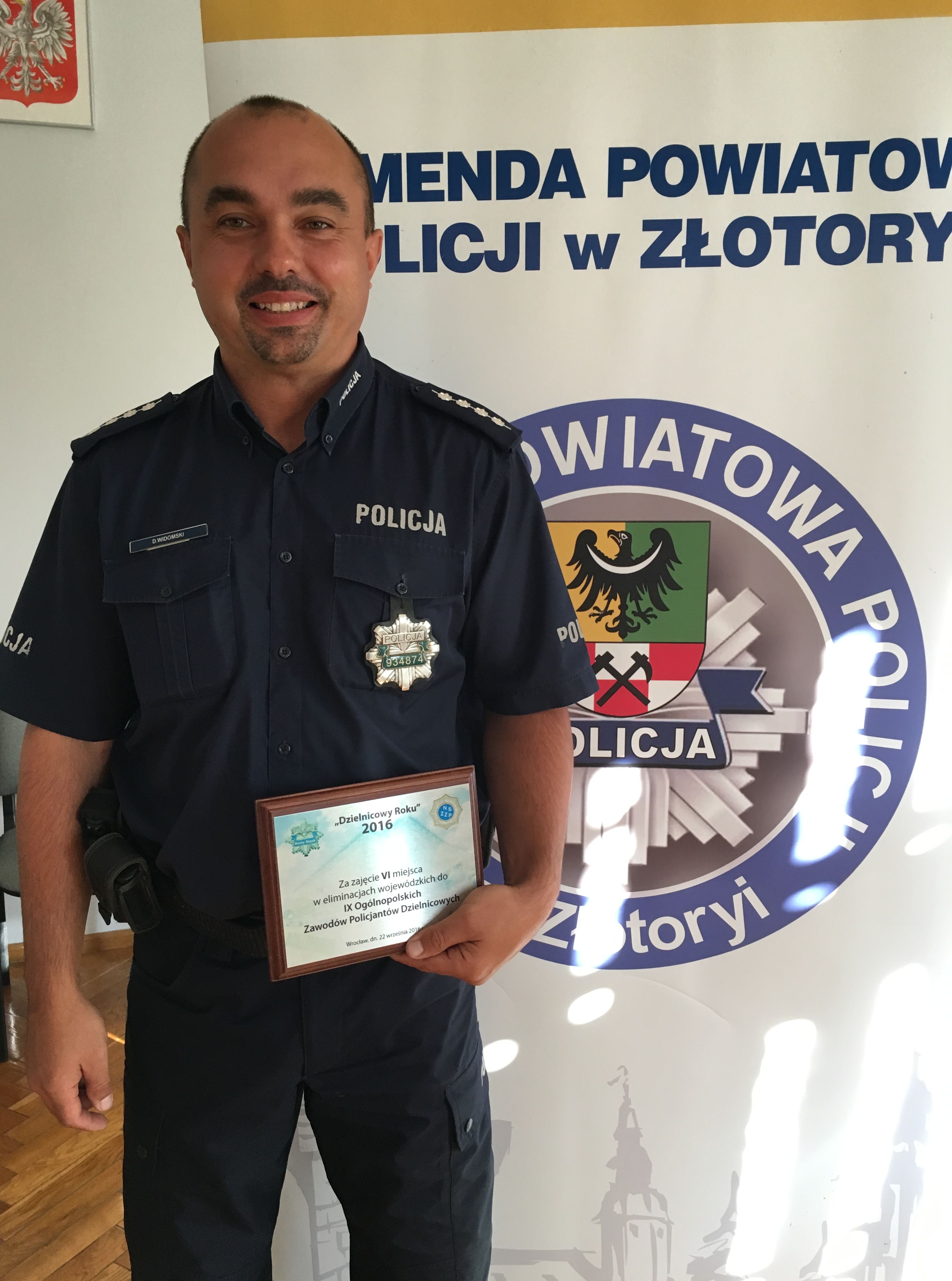 ZŁOTORYJA. Złotoryjski policjant wyróżniony