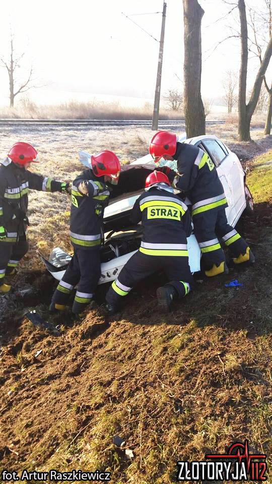 GMINA ZŁOTORYJA. Spieszył się i wpadł do rowu
