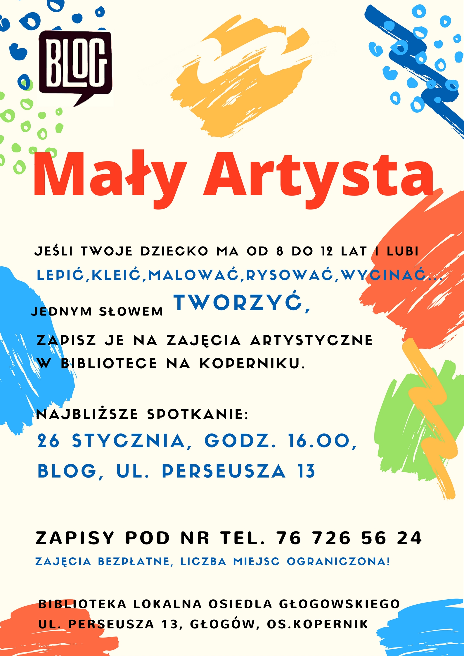 GŁOGÓW. Warsztaty dla małych artystów