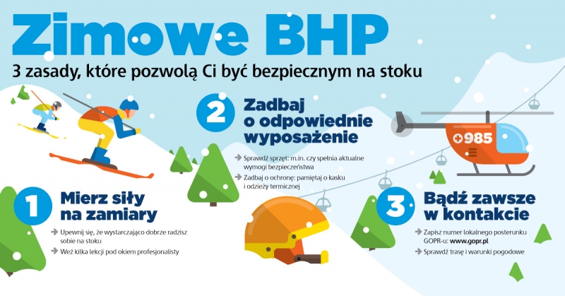 Narty bezpieczeństwo na stoku Newseria
