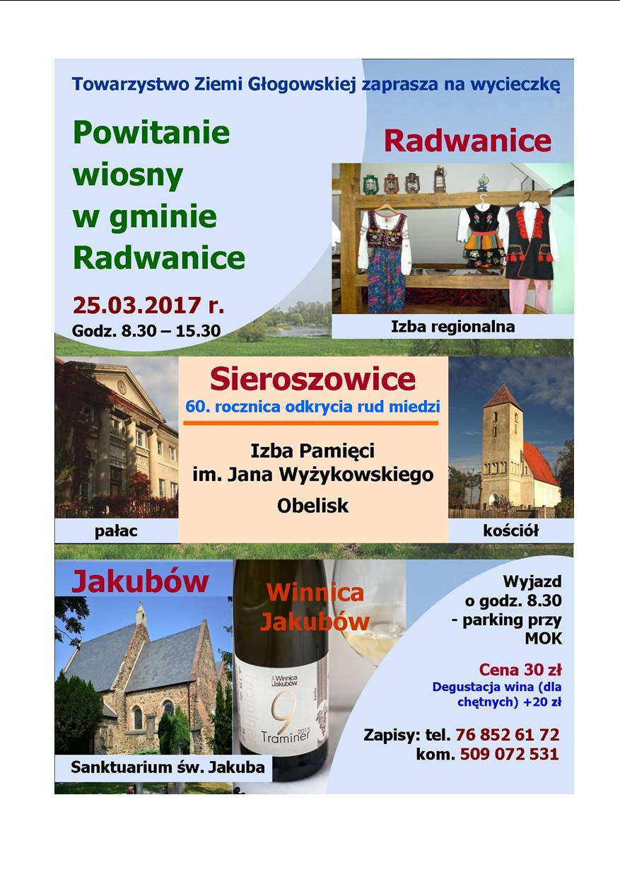 Głogowianie zapraszają na wycieczkę po gminie Radwanice