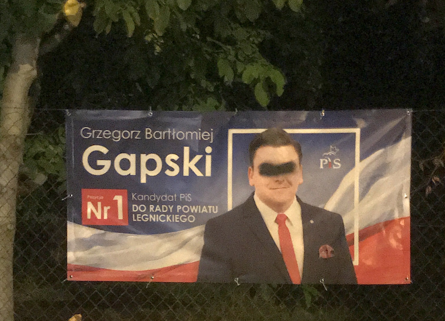 Wandale uszkodzili wyborcze plakaty pod Chojnowem