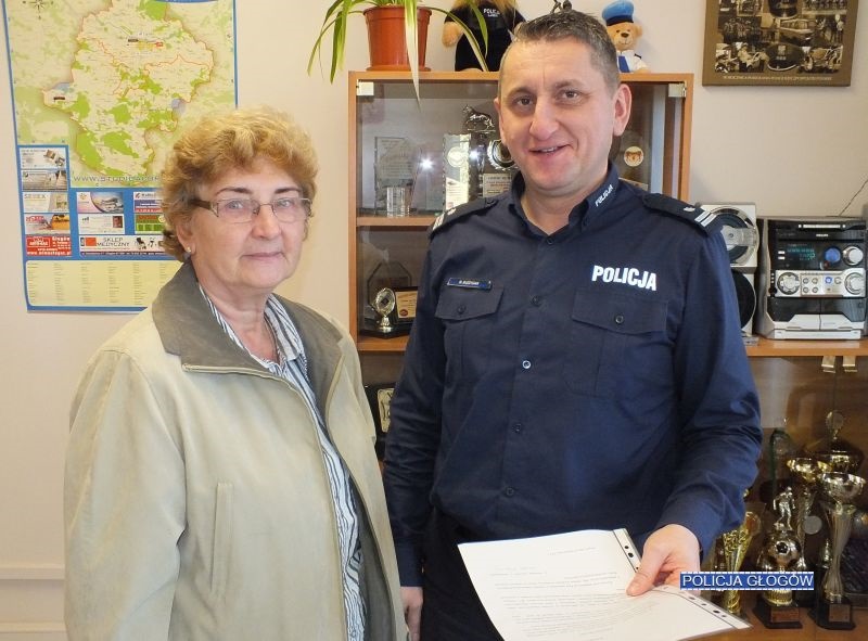 Ofiara napadu dziękuje policjantom