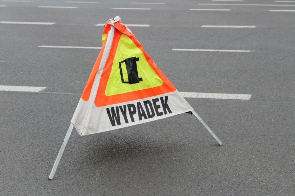 Wypadek między Lubinem a Polkowicami