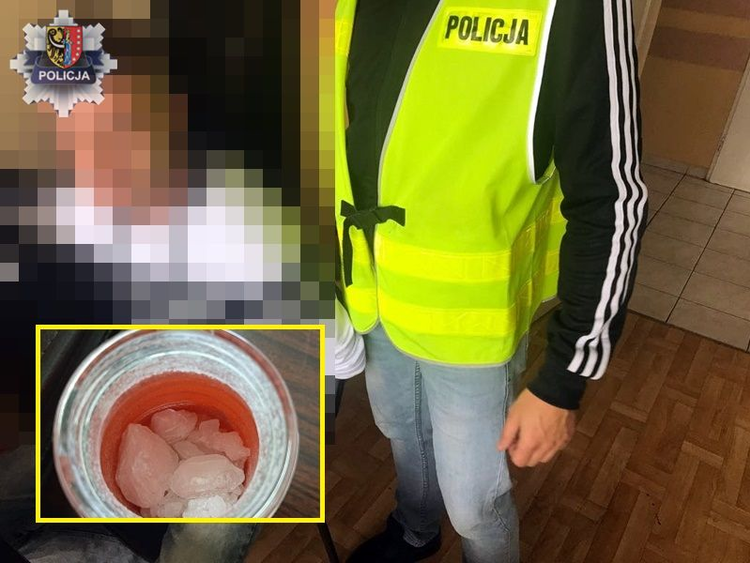Metamfetaminę trzymał w słoiku