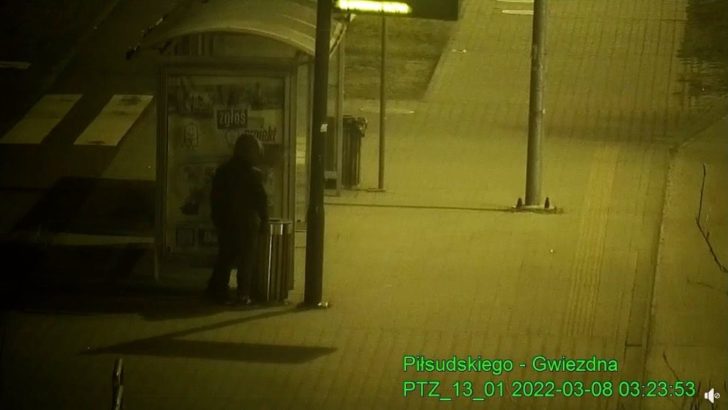 Ukradli śmietnik pod okiem kamery (WIDEO)
