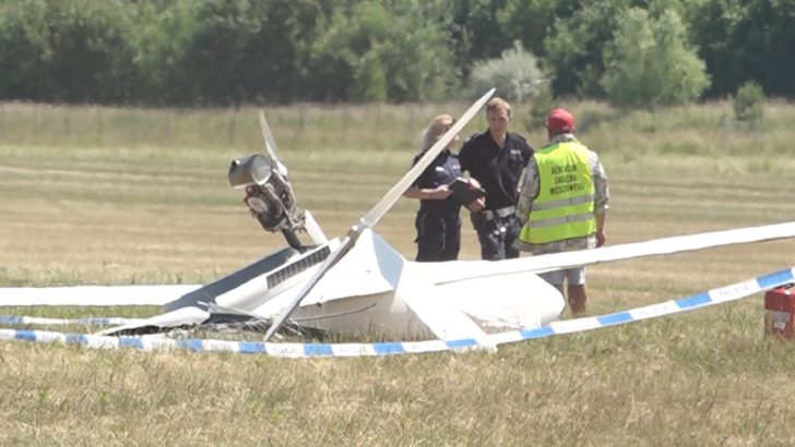 Szybowiec spadł na ziemię. Pilot trafił do szpitala