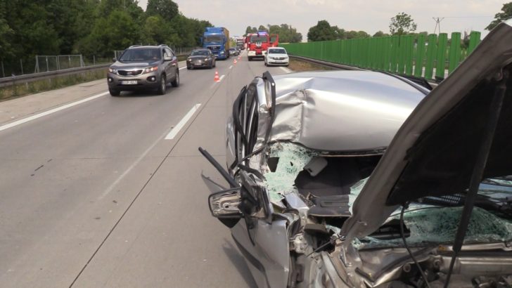 Zasnął (?) na A4 (FOTO)