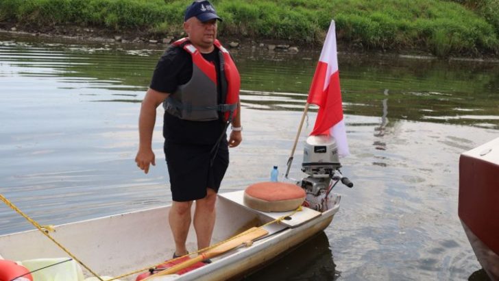Chce dopłynąć łódką do Szczecina i z powrotem