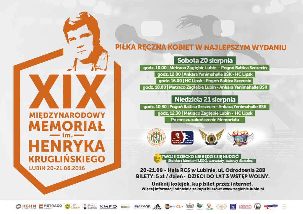 LUBIN. Terminarz XIX Memoriału Henryka Kruglińskiego